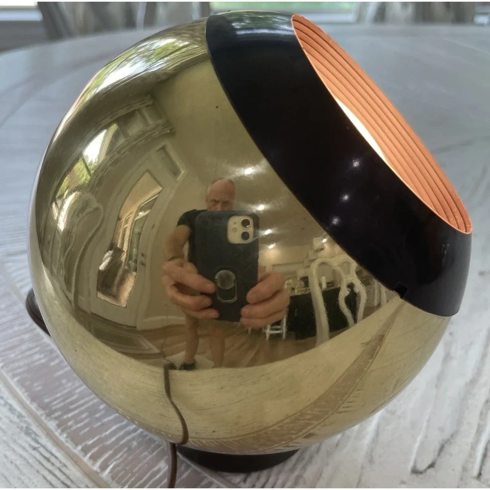 MCM Vintage 1960s Magna-spot Eyeball lamp: Space age Design in Solid Brass, Rare